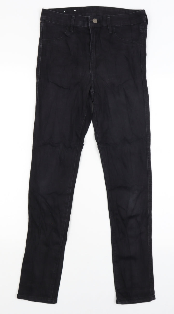H&M Womens Black Skinny Jeans Size 8 L28 in