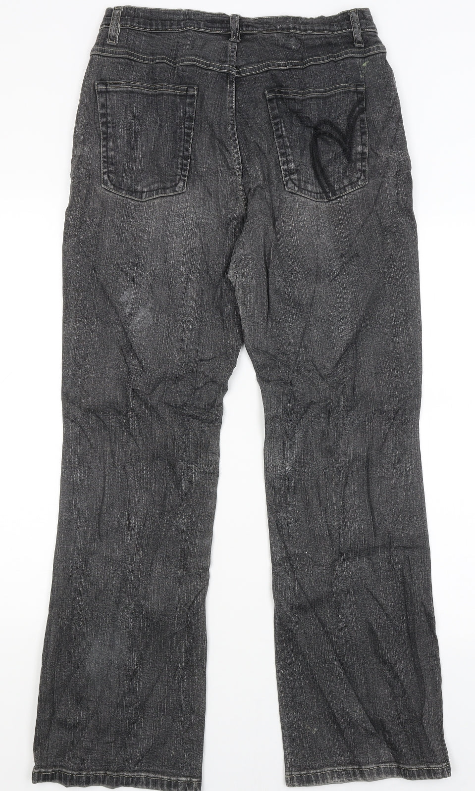 Per Una Womens Grey   Bootcut Jeans Size 14 L29 in