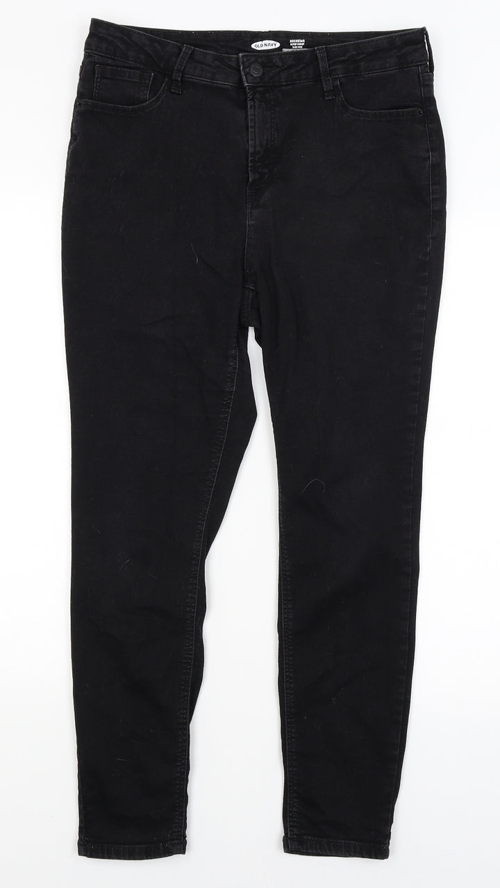 Old Navy Womens Black Skinny Jeans Size 12 L26 in