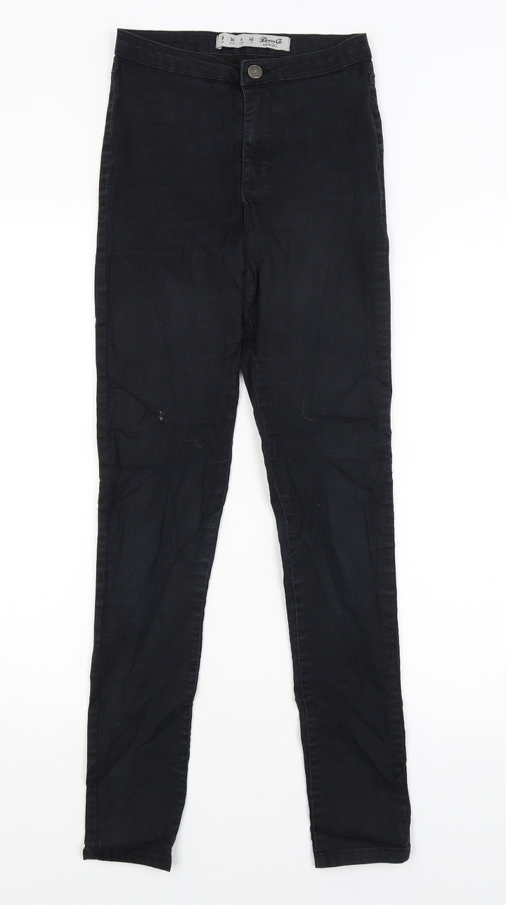 Denim Co Womens Black Skinny Jeans Size 8 L28 in