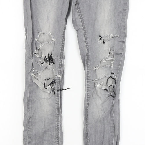 TU Womens Grey   Skinny Jeans Size 8 L30.5 in