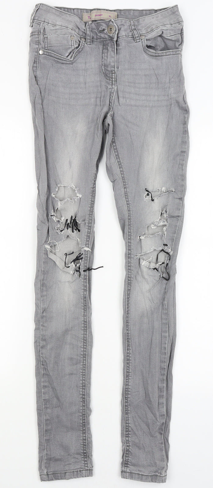 TU Womens Grey Skinny Jeans Size 8 L30.5 in