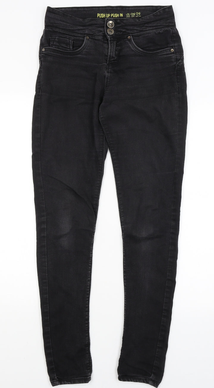 Denim Co Womens Black Skinny Jeans Size 8 L29.5 in