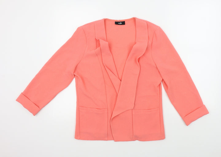 Wallis Womens Orange Jacket Size M