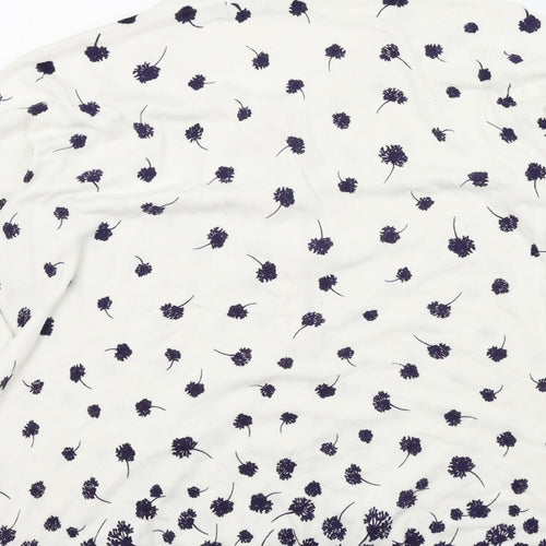 lsle Womens White Floral  Cardigan Jumper Size 18