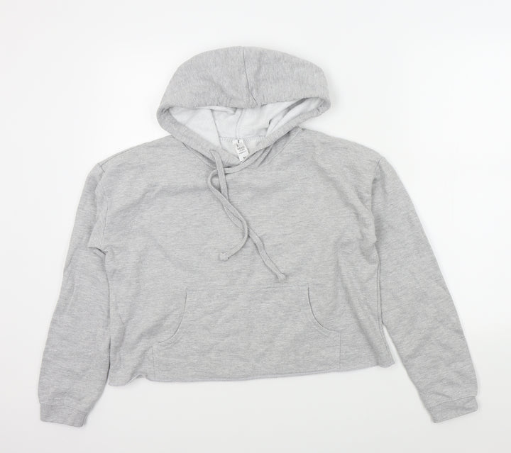 Just hoods Womens Grey Colourblock Pullover Hoodie Size M