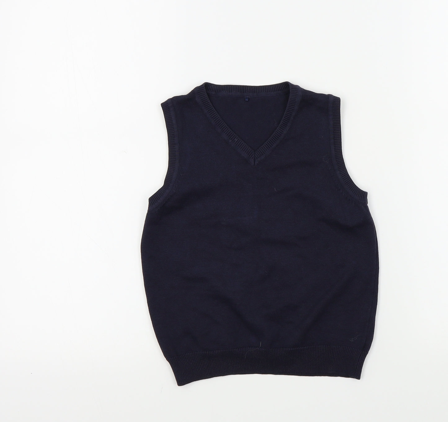 George Boys Black Colourblock  Vest Jumper Size 4-5 Years