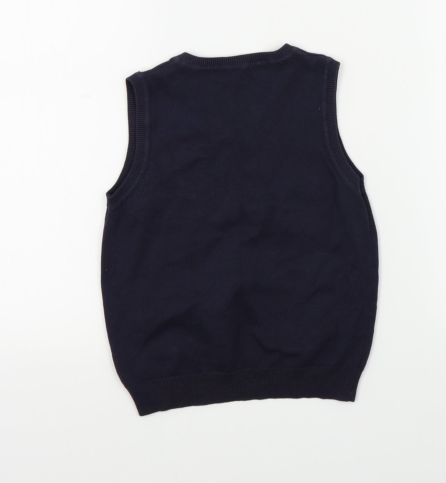 George Boys Black Colourblock  Vest Jumper Size 4-5 Years