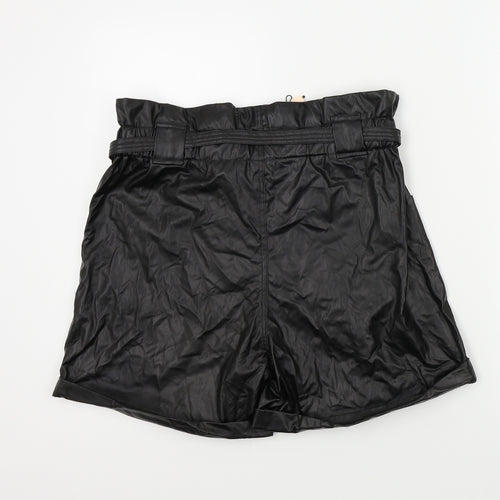 Prettylitlething Womens Black Colourblock  Bermuda Shorts Size 12