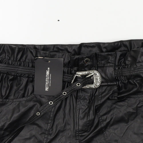 Prettylitlething Womens Black Colourblock  Bermuda Shorts Size 12