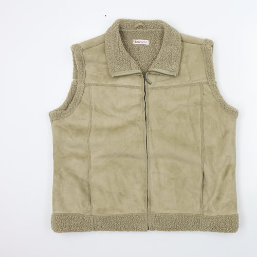 Bonmarché Womens Beige   Jacket Waistcoat Size L