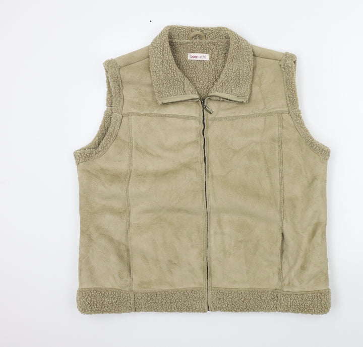 Bonmarché Womens Beige   Jacket Waistcoat Size L