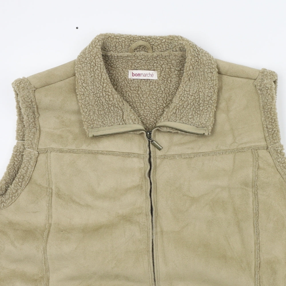Bonmarché Womens Beige   Jacket Waistcoat Size L