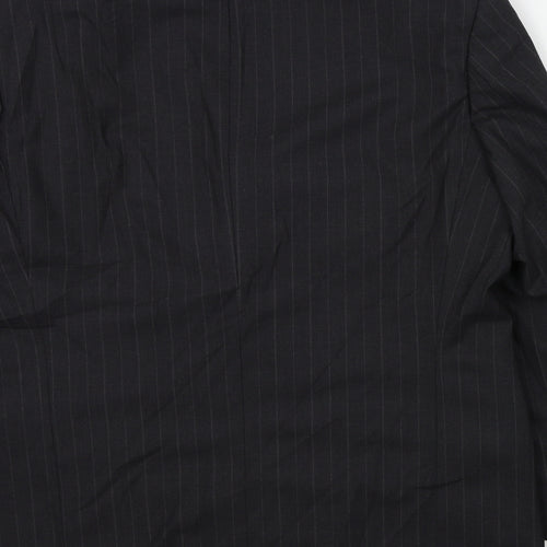 M&S Mens Grey Striped  Jacket Suit Jacket Size 44