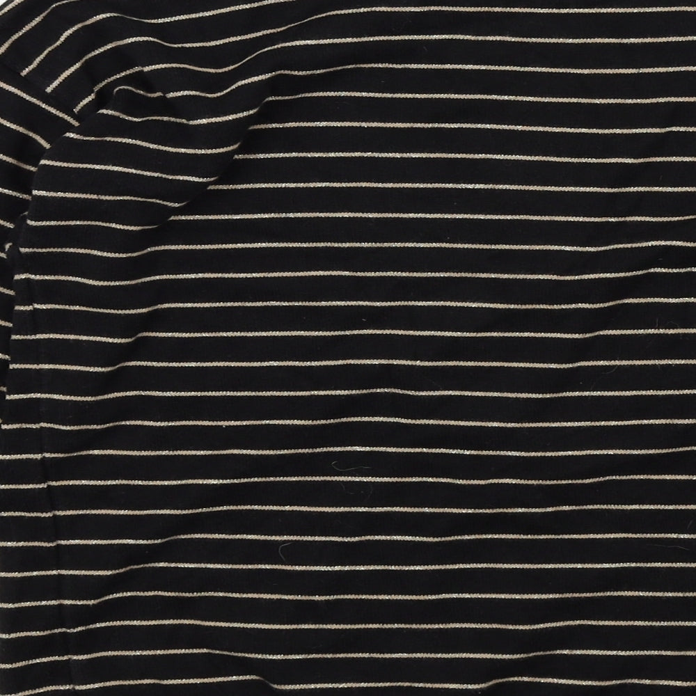 George Girls Black Striped  Pullover Jumper Size 10 Years  - Disney Tinkerbell
