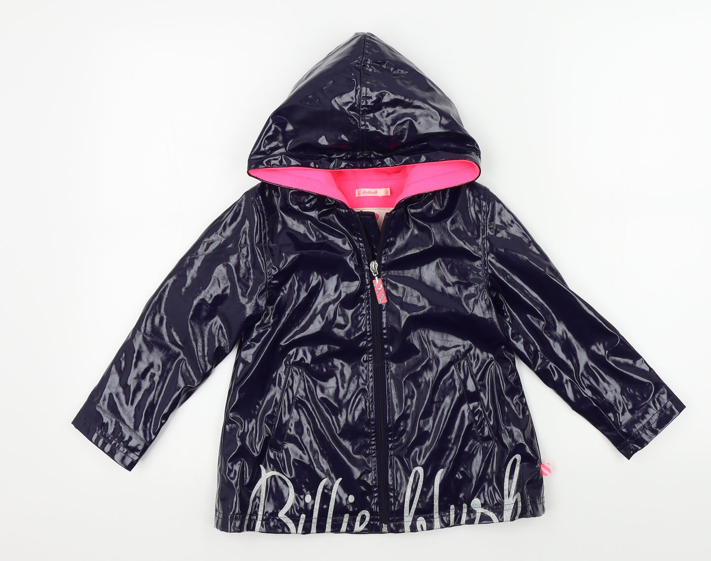 billy blush Girls Blue Colourblock  Anorak Coat Size 4 Years