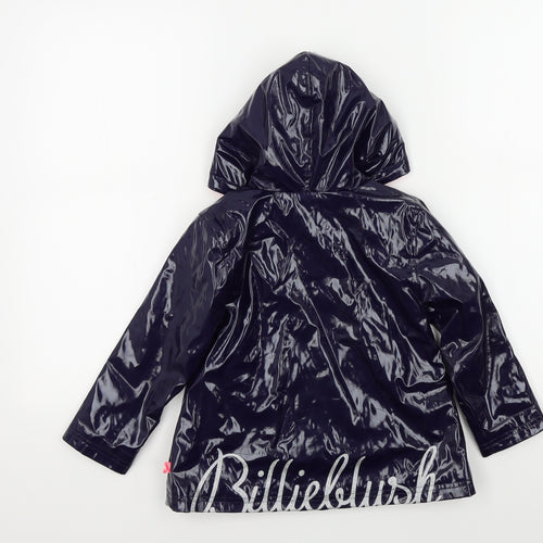 billy blush Girls Blue Colourblock  Anorak Coat Size 4 Years