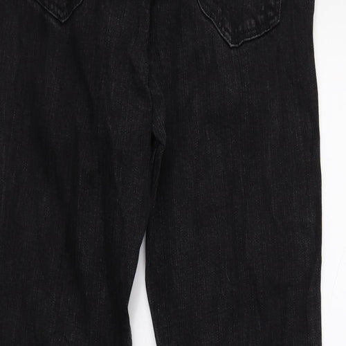 Topshop Womens Black  Denim Bootcut Jeans Size 30 in L30 in