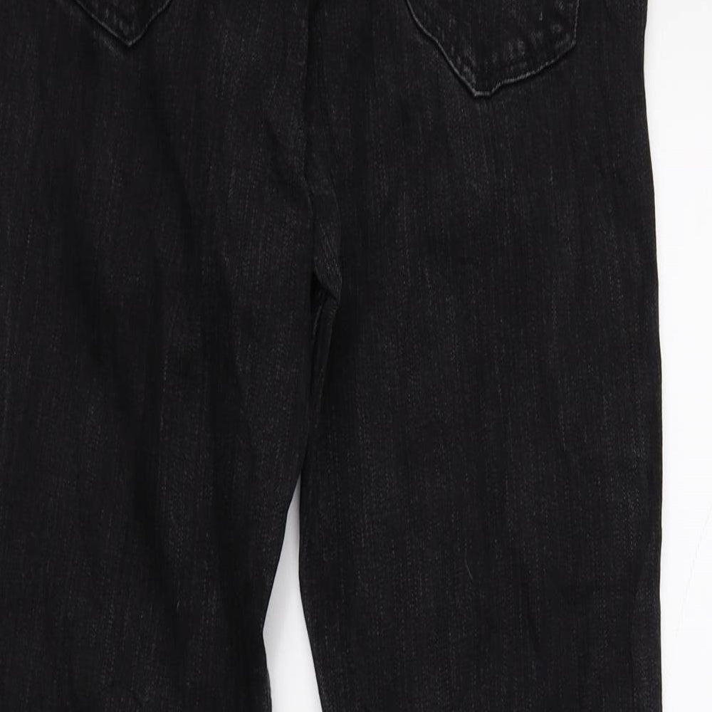 Topshop Womens Black  Denim Bootcut Jeans Size 30 in L30 in