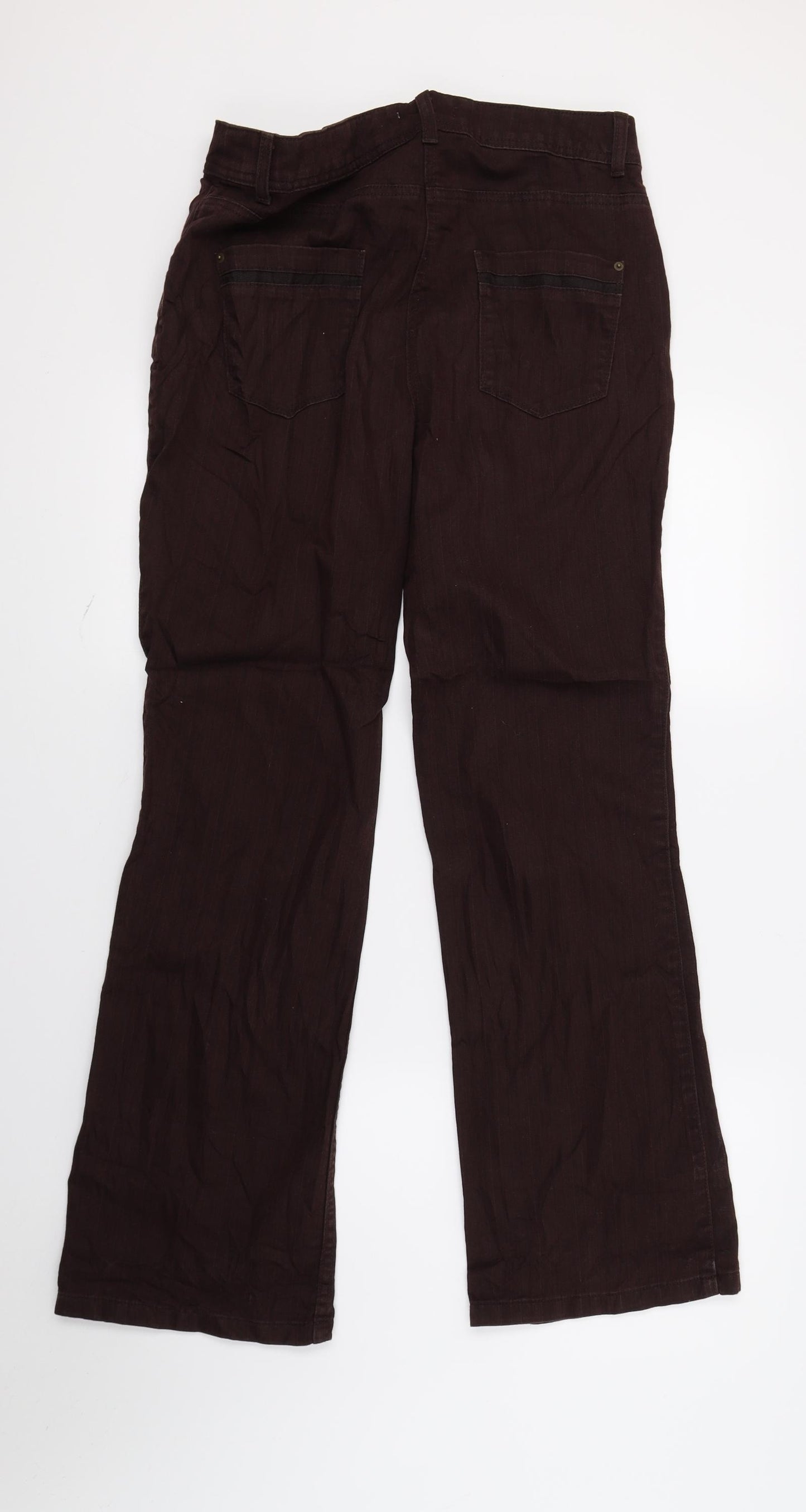 Peruna Womens Brown  Denim Bootcut Jeans Size 12 L29 in