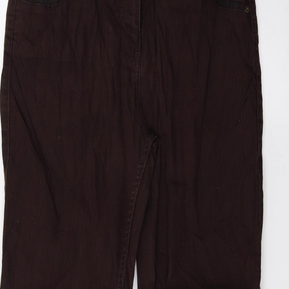 Peruna Womens Brown  Denim Bootcut Jeans Size 12 L29 in