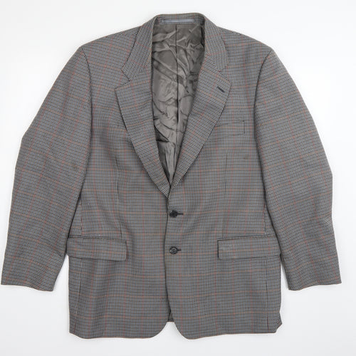 Brook Taverner Mens Green Houndstooth   Blazer Size 42