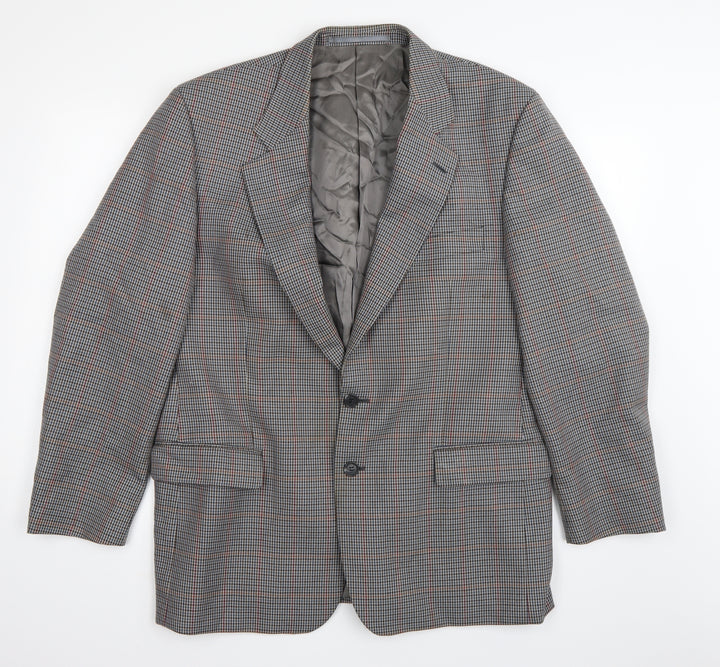 Brook Taverner Mens Green Houndstooth   Blazer Size 42