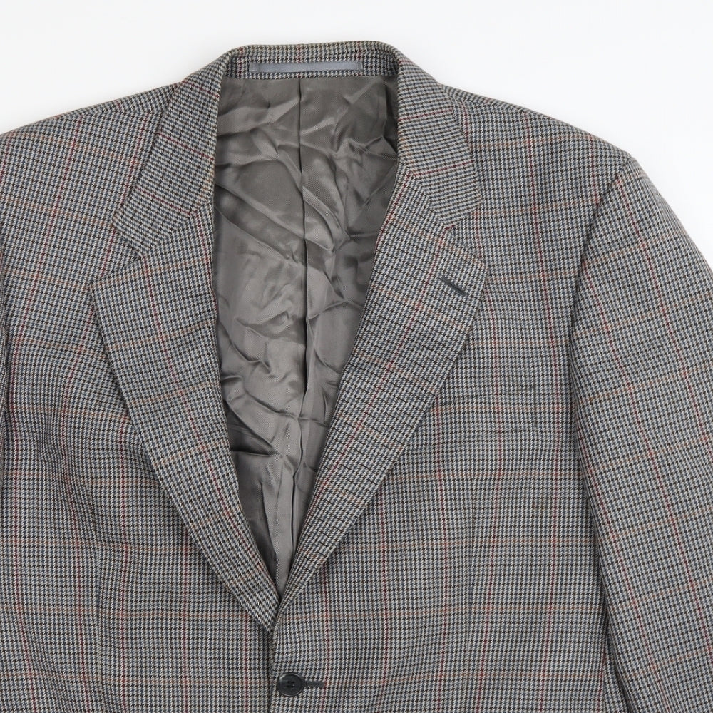 Brook Taverner Mens Green Houndstooth   Blazer Size 42