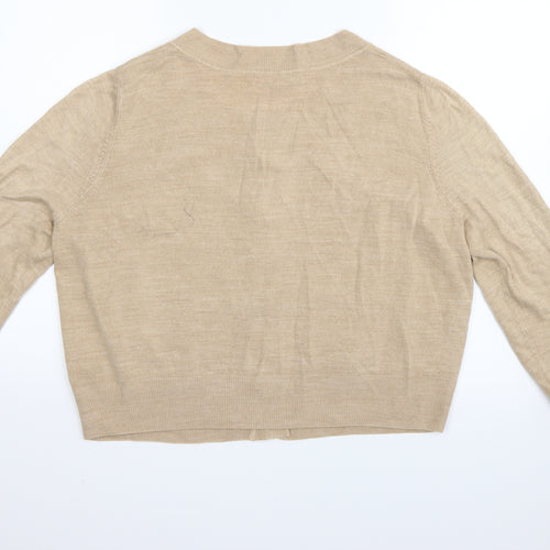 Marks and Spencer Womens Beige   Cardigan Jumper Size 20