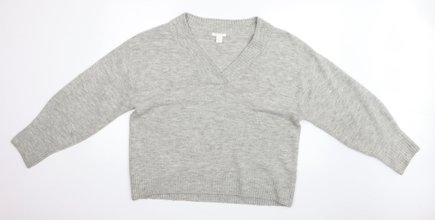 H&M Womens Grey   Pullover Jumper Size M