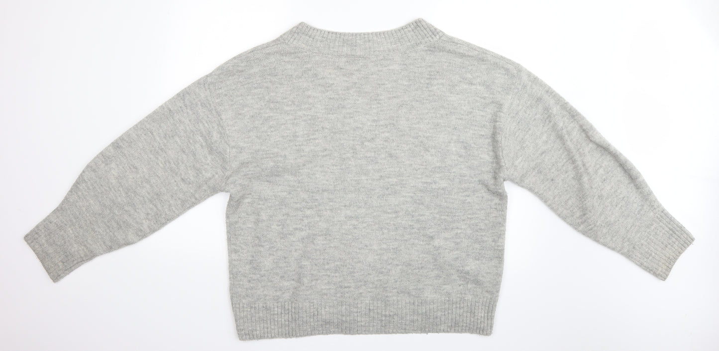 H&M Womens Grey   Pullover Jumper Size M