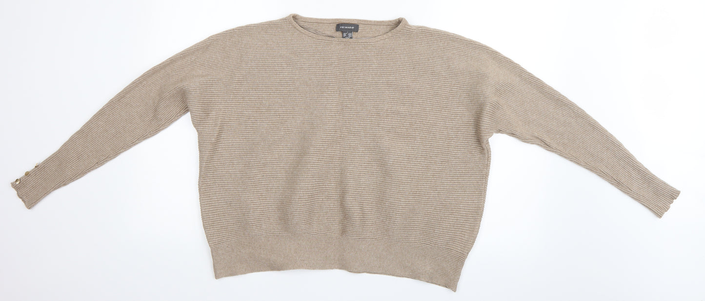 Primark Womens Beige   Pullover Jumper Size L