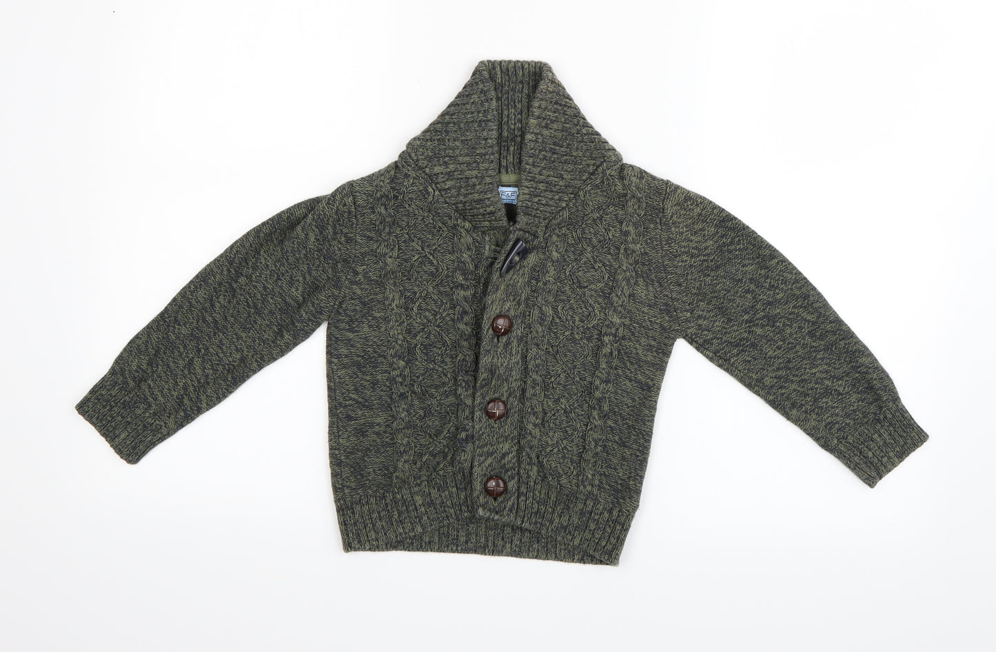F&F Boys Green   Full Zip Jumper Size 2-3 Years