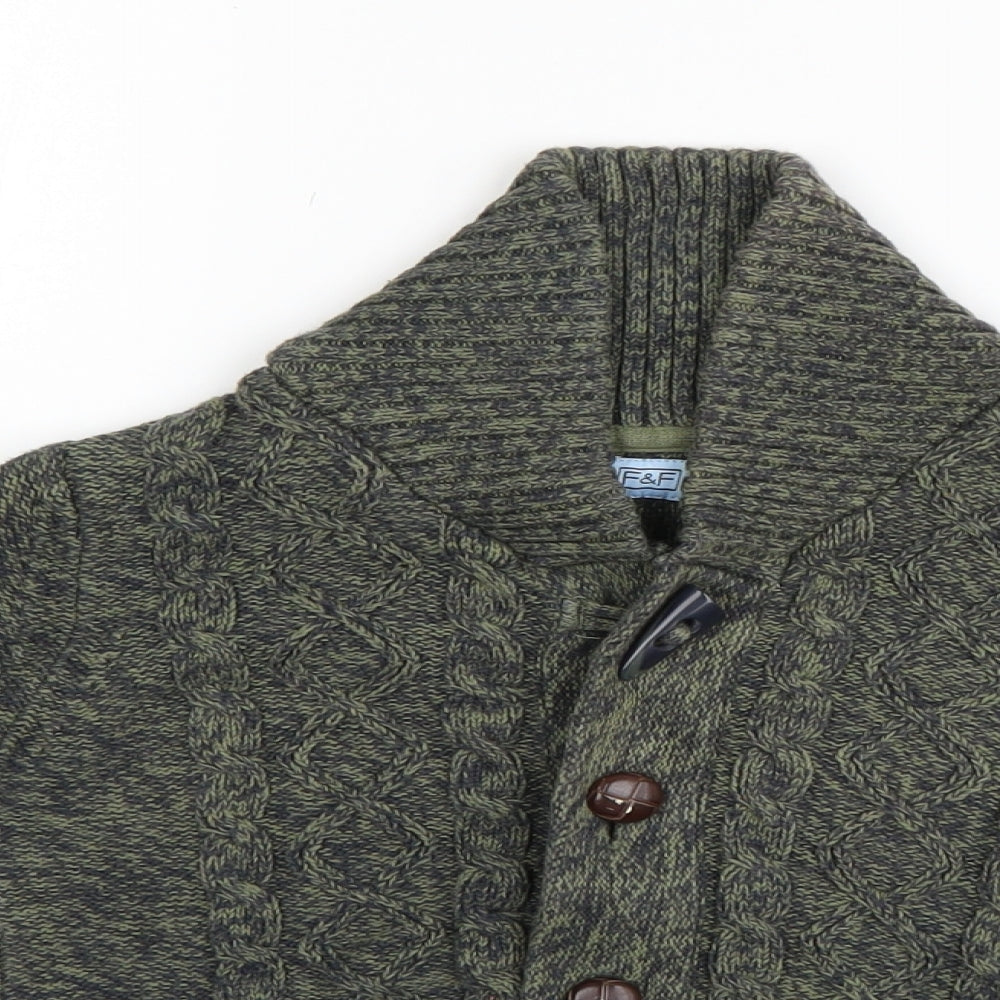 F&F Boys Green   Full Zip Jumper Size 2-3 Years
