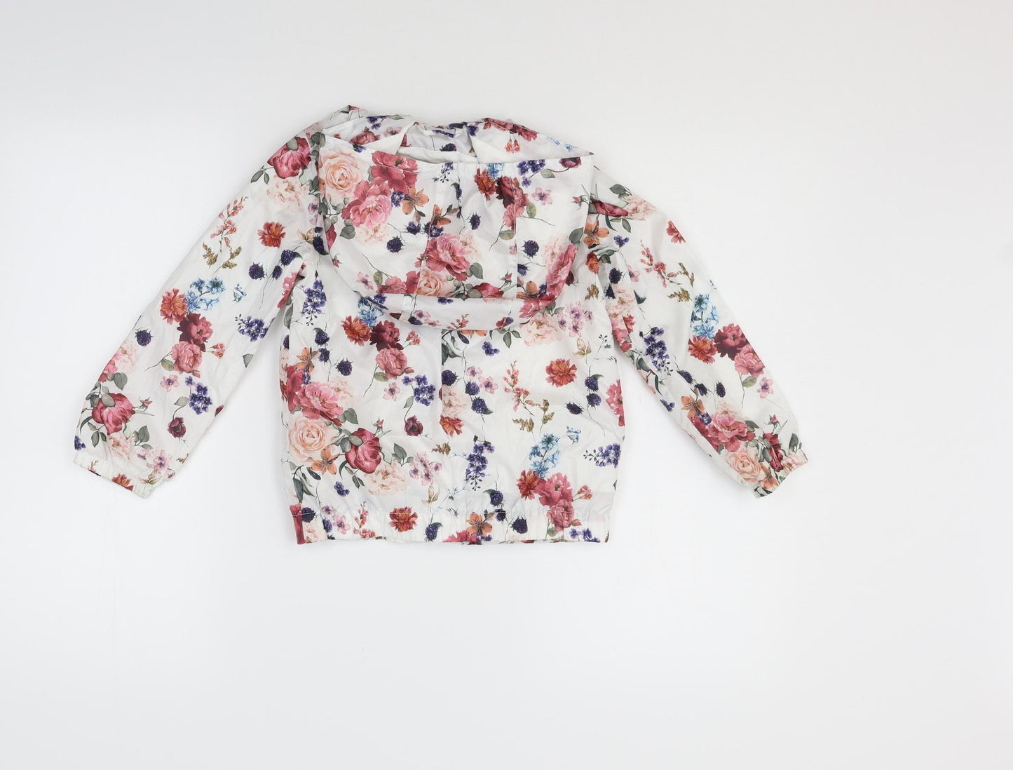 LC Waikiki Girls White Floral  Jacket Coat Size 4-5 Years
