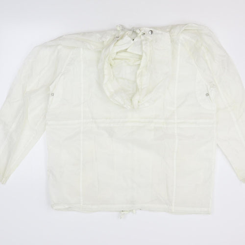 Janique Womens White   Jacket Coat Size L  - washable marks