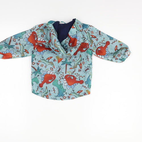 Matalan Boys Blue Geometric  Jacket  Size 6-9 Months  - dinosaur