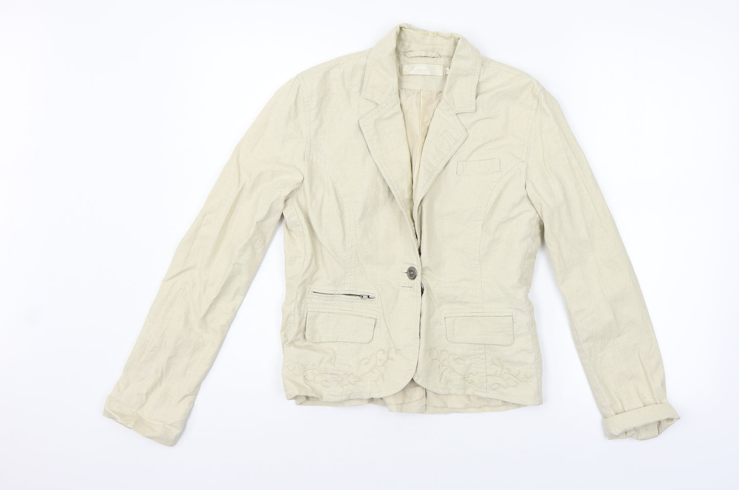 Lipo Lipo Womens Beige   Jacket Blazer Size 8