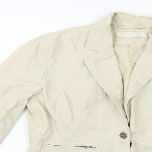 Lipo Lipo Womens Beige   Jacket Blazer Size 8