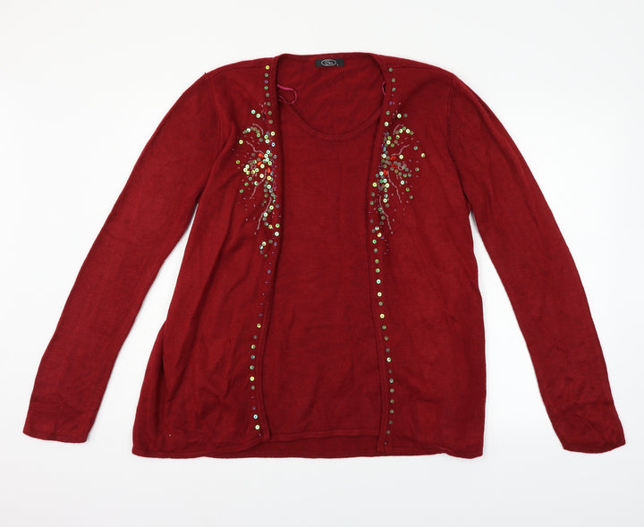 BM Womens Red   Pullover Jumper Size L