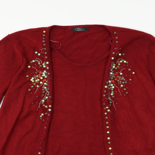BM Womens Red   Pullover Jumper Size L