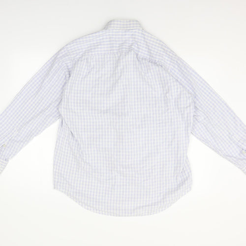 llyod attree & smith Mens Silver Check   Button-Up Size 16  - washable mark