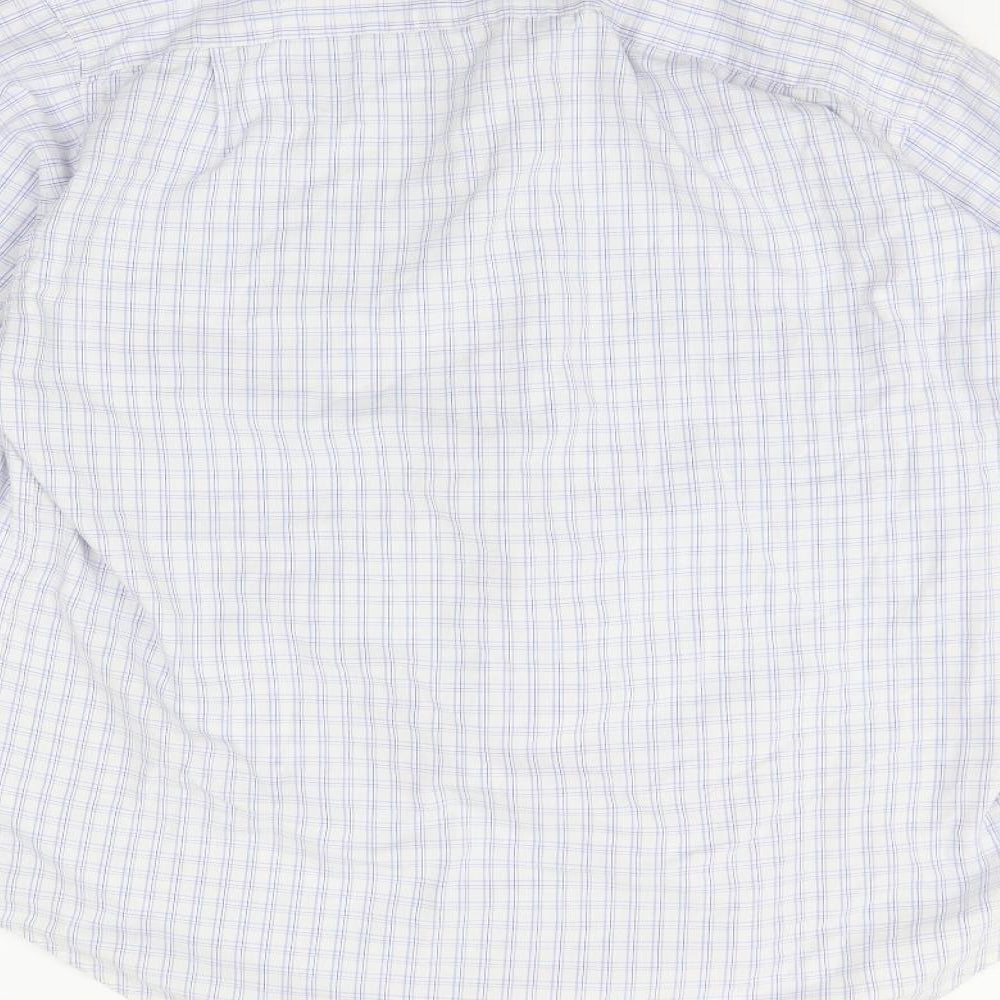 llyod attree & smith Mens Silver Check   Button-Up Size 16  - washable mark