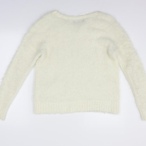 Interationale Womens White   Pullover Jumper Size 12