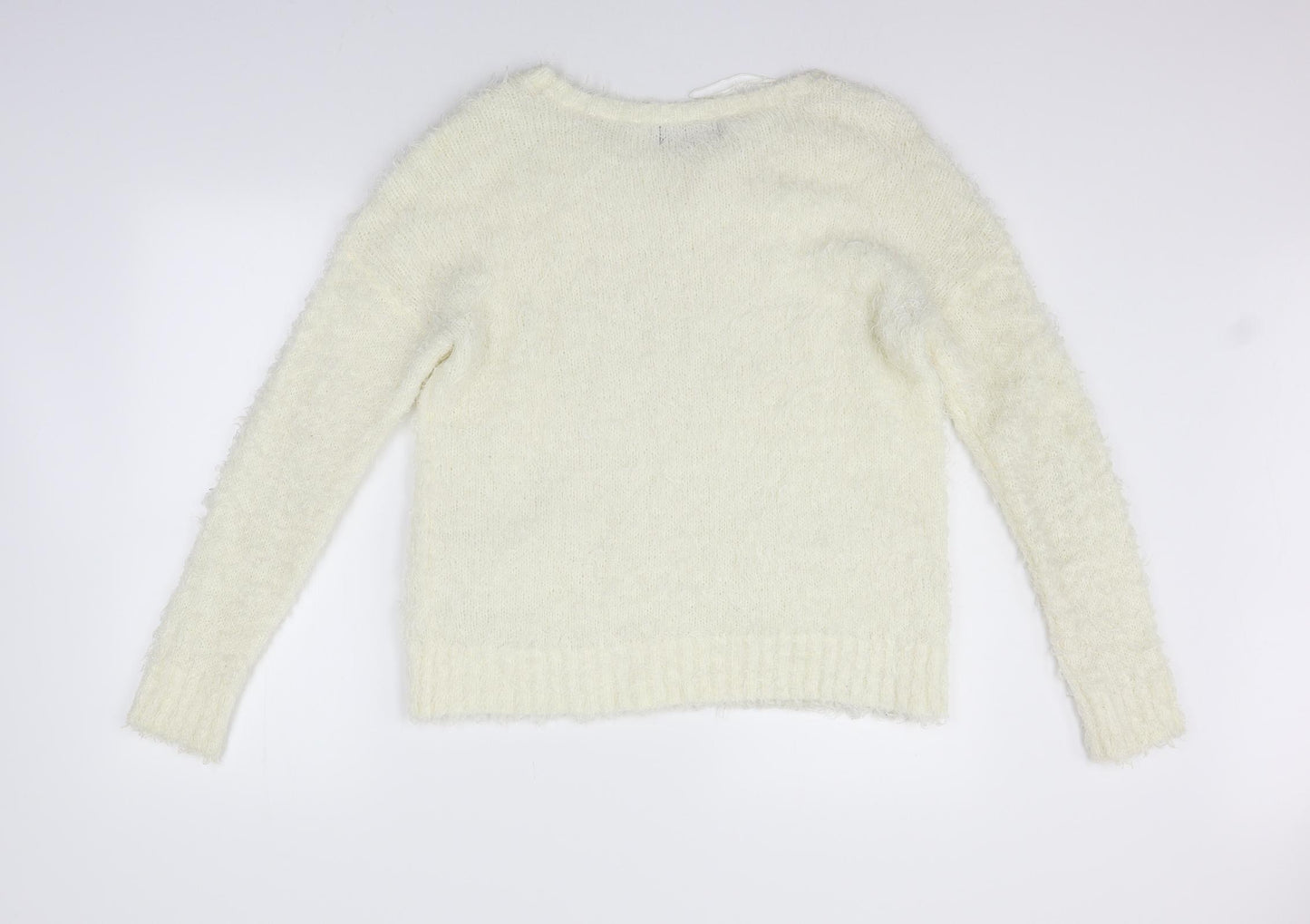 Interationale Womens White   Pullover Jumper Size 12