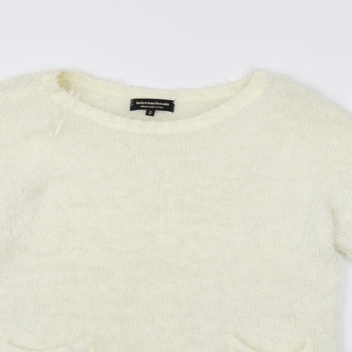 Interationale Womens White   Pullover Jumper Size 12