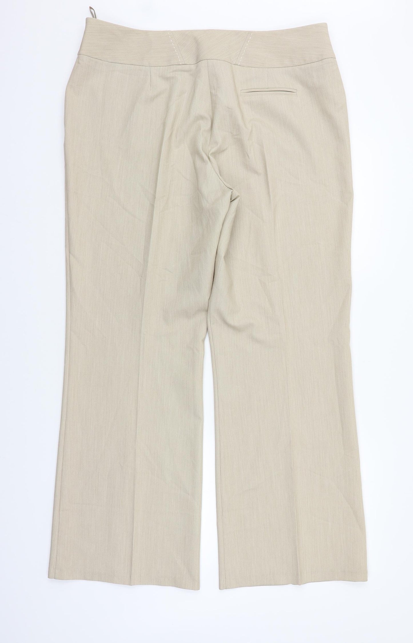 M&Co Womens Beige   Trousers  Size 18 L28 in