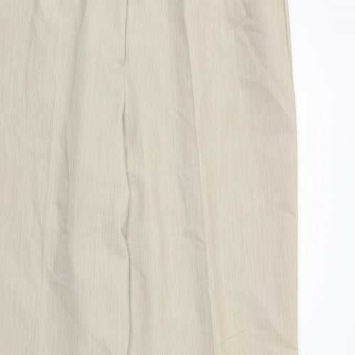 M&Co Womens Beige   Trousers  Size 18 L28 in
