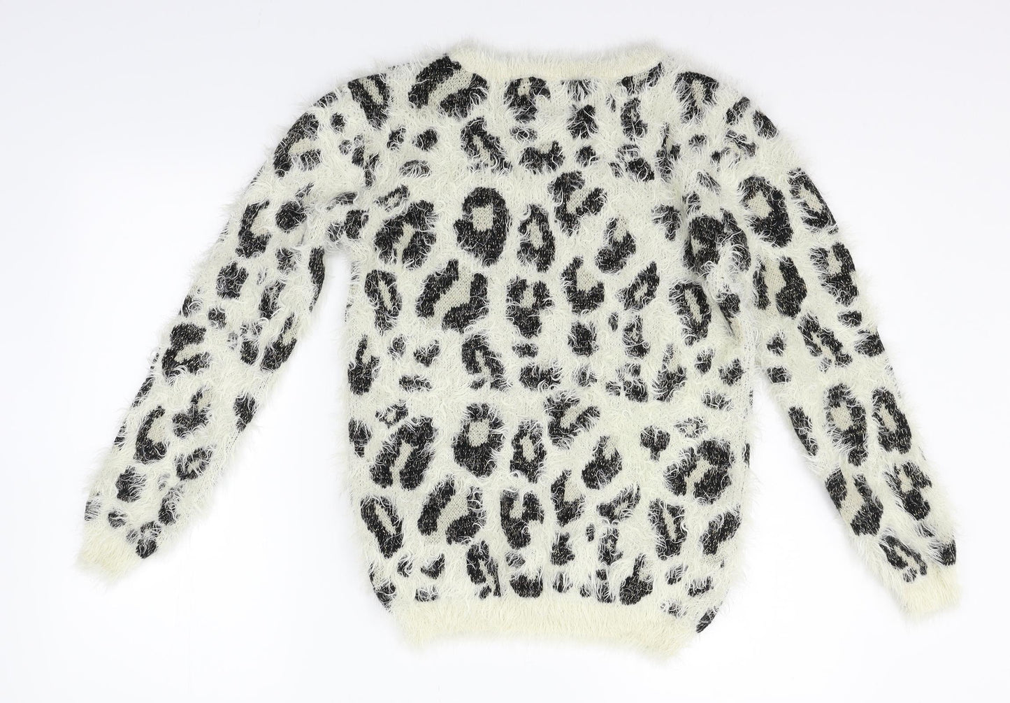 young diviension Girls Beige Animal Print  Pullover Jumper Size 12-13 Years