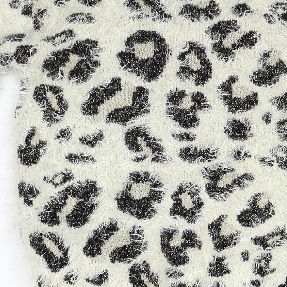 young diviension Girls Beige Animal Print  Pullover Jumper Size 12-13 Years
